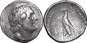 Africa.Egypt, Ptolemaic Kingdom.Ptolemy II Philadelphos (285-246 BC).AR Tetradrachm, Alexandria mint, 254-253 BC.D/ Head right, diademed.R/ Eagle stan...