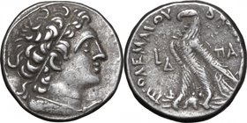 Africa.Egypt, Ptolemaic Kingdom.Ptolemy XII Neos Dionysos (81-58 BC).AR Tetradrachm, Alexandria mint, 78-77 BC.D/ Head of Ptolemy I right, diademed, w...