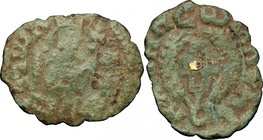 Africa.Etiopia, Aksum.Armah (625-650).AE 19mm, 625-650.D/ King enthroned right, holding long cross-tipped scepter.R/ Cross within wreath of corn-ears;...