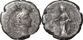 Nero (54-68).BI Tetradrachm, Alexandria mint, 58-59.D/ Head right, laureate.R/ Dikaiosyne standing left, holding scales.Kampmann 14.37.BI.g. 9.63 mm. ...