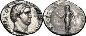 Otho (69 AD).AR Denarius.D/ Bare head right.R/ Pax standing left, holding branch and caduceus.RIC 4.AR.g. 2.48 mm. 19.00R.Good VF/about VF.