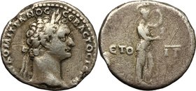 Domitian (81-96).AR Didrachm, Caesarea mint, Cappadocia. RY 13= 93-94 AD.D/ Laureate head right.R/ Athena standing right, holding spear and owl; ЄTO-I...