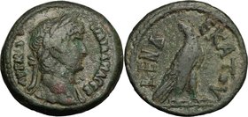 Hadrian (117-138).BI Tetradrachm, Alexandria mint, 126/127 (year 11).D/ Laureate head right.R/ Eagle standing right.K&G 32.393.BI.g. 8.92 mm. 23.00VF.