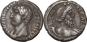 Hadrian (117-138).BI Tetradrachm, Alexandria mint, 134-135.D/ Head right, laureate.R/ Bust of Nile right, draped on left shoulder; behind, cornucopiae...