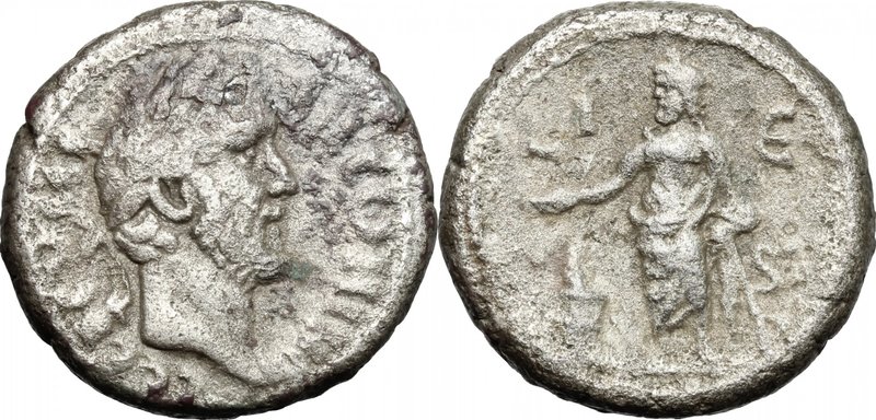 Antoninus Pius (138-161).BI Tetradrachm, Alexandria mint, 151-152.D/ Head right,...