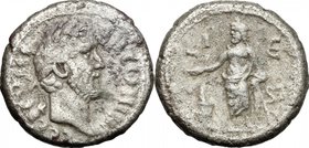 Antoninus Pius (138-161).BI Tetradrachm, Alexandria mint, 151-152.D/ Head right, laureate.R/ Aesculapius standing left, sacrificing from patera over a...