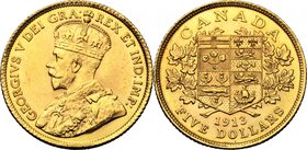 Canada.George V (1910-1936).AV 5 Dollars 1913.Fr. 4.AV.g. 8.34 mm. 22.00EF.