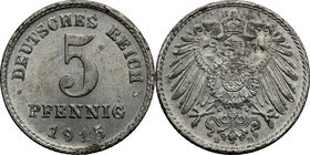 Germany.Wilhelm II (1888-1918).FE 5 Pfennig, Munich mint, 1915D.KM 19.FE.g. 2.60 mm. 18.00EF.
