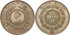 Great Britain.Victoria (1837-1901).AE Token Coinage, Model Crown, 1848.AE.g. 9.90 mm. 27.00Inc. H. Hyans.R.EF.