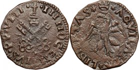 Italy.Innocenzo VIII (1484-1492).Cavallo, Aquila mint.CNI tav. IV, 8. MIR 100.AE.g. 1.63 mm. 18.00VF.