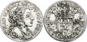 Italy.Maria Maddalena Centurioni (1663-1669), moglie di Pasquale Malaspina.AR Luigino 1667, Fosdinovo mint.Camm. 71.AR.g. 2.32 mm. 21.00Black deposits...
