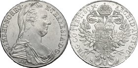 Italy.Maria Theresia (1740-1780).AR Taler 1780, Milan mint, 1832-1839.Hafner 39a.AR.g. 27.96 mm. 40.00Rare.About EF/EF.