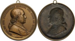 Germany.Karl von Argenteau (1787-1879), Archbishop and Nuntius in Munich.Unifacie medal 1836.AE. mm. 87.00Inc. C. Voigt.EF.