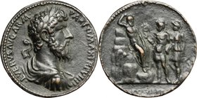 Italy.Lucius Verus (161-169).Cast "Padovanino" medal. After Giovanni Cavino, 1500-1570.Klawans 94, 1. Milano, Civiche raccolte numismatiche 1760.AE.g....