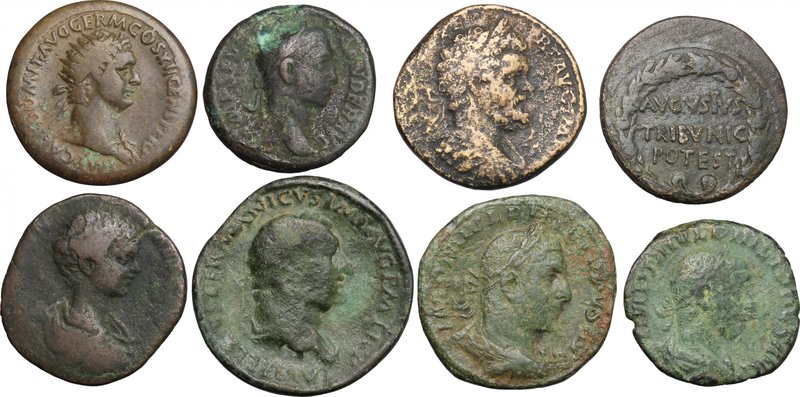 The Roman Empire.Lot of 8 AE coins.AE.