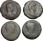 The Roman Empire.Lot of 4 AE drachms, Alexandria mint.AE.