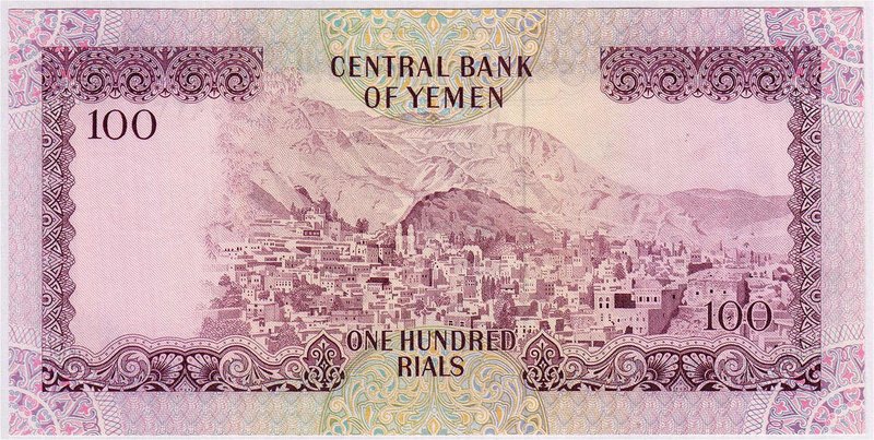 Banknoten
Ausland
Jemen-Arabische Republik
100 Rials o.J. (1976). I-