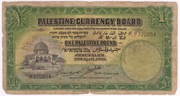 Banknoten
Ausland
Palästina, Britische Administration, 1917-1948
1 Pound 20.4.1939. IV, selten