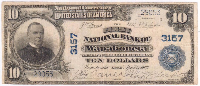 Banknoten
Ausland
Vereinigte Staaten von Amerika
10 Dollars 15.4.1904 First N...
