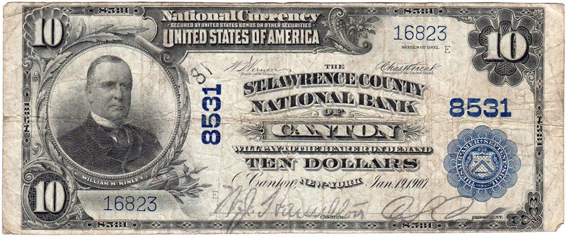 Banknoten
Ausland
Vereinigte Staaten von Amerika
10 Dollars 19.1.1907 (series...
