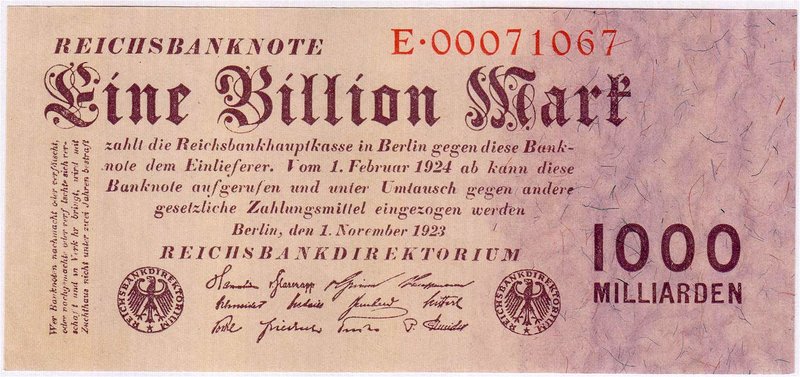 Banknoten
Die deutschen Banknoten ab 1871 nach Rosenberg
Deutsches Reich, 1871...