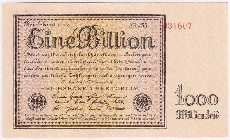 Banknoten
Die deutschen Banknoten ab 1871 nach Rosenberg
Deutsches Reich, 1871...