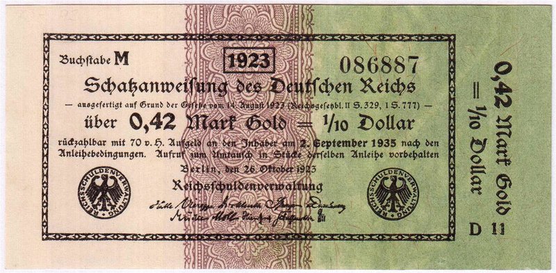 Banknoten
Die deutschen Banknoten ab 1871 nach Rosenberg
Deutsches Reich, 1871...