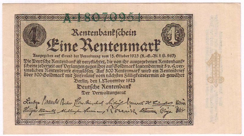 Banknoten
Die deutschen Banknoten ab 1871 nach Rosenberg
Deutsches Reich, 1871...