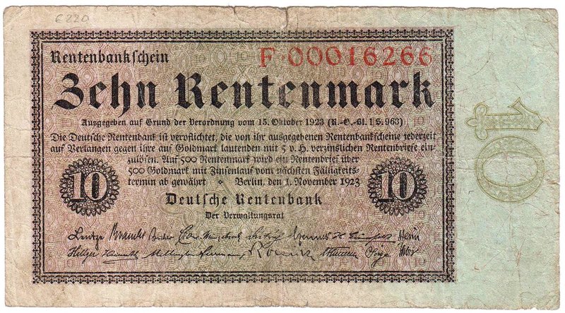 Banknoten
Die deutschen Banknoten ab 1871 nach Rosenberg
Deutsches Reich, 1871...