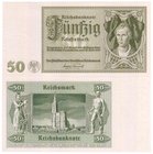 Banknoten
Die deutschen Banknoten ab 1871 nach Rosenberg
Deutsches Reich, 1871-1945
2 einseitige Probedrucke zum 50 Reichsmark "Elsässer Schein" 15...