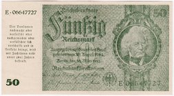 Banknoten
Die deutschen Banknoten ab 1871 nach Rosenberg
Deutsches Reich, 1871-1945, Notausgaben, Frühjahr 1945
50 Reichsmark 30.3.1933. II