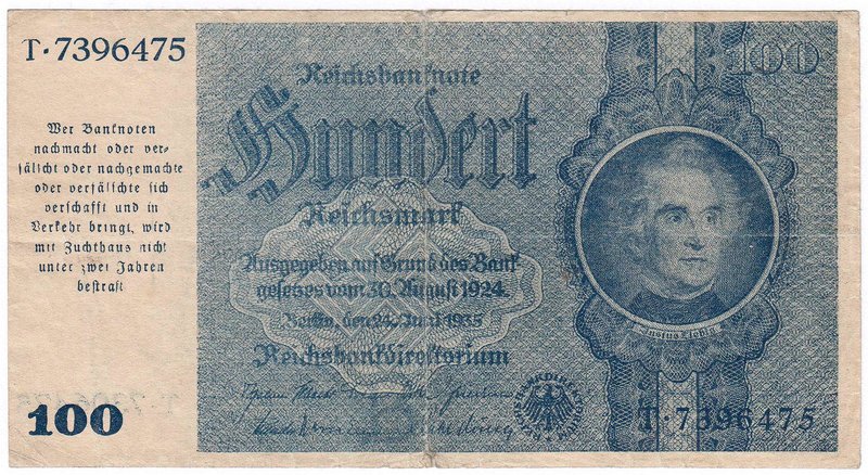 Banknoten
Die deutschen Banknoten ab 1871 nach Rosenberg
Deutsches Reich, 1871...