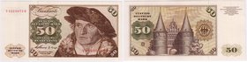 Banknoten
Die deutschen Banknoten ab 1871 nach Rosenberg
Westliche Besatzungszonen und BRD, ab 1948
Rarität: 50 Deutsche Mark 2.1.1960. Ersatznote ...