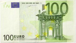 Banknoten
Die deutschen Banknoten ab 1871 nach Rosenberg
Westliche Besatzungszonen und BRD, ab 1948, EURO-Banknoten, ab 2002
100 Euro 2002. Kennbuc...