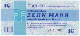 Banknoten
Die deutschen Banknoten ab 1871 nach Rosenberg
Sowjetische Besatzungszone und DDR, 1948-1989
10 Mark Forum Scheck 1979. Ersatznote Serie ...