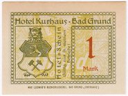 Banknoten
Deutsches Notgeld und KGL
Bad Grund
Hotel Kurhaus. 1 Mark. ohne Datum, ohne Wz.
I-