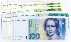 Banknoten
Lots
Deutschland, Lots deutscher Banknoten nach Rosenberg
Bundesrepublik Deutschland: 22 DM Scheine aus 1989 bis 1996. 3 X 100, 1 X 50, 3...