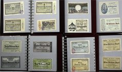 Banknoten
Lots
Deutschland, Lots von deutschen Notgeldscheinen
Württemberg: sehr schöne Sammlung in 6 Alben mit über 640 verschiedenen Scheinen. Ab...