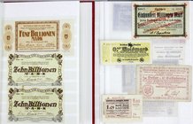 Banknoten
Lots
Deutschland, Lots von deutschen Notgeldscheinen
514 Notgeldscheine in 2 Briefmarkenalben. Meist Inflation, dabei viel Schleswig-Hols...