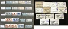 Banknoten
Lots
Deutschland, Lots von deutschen Notgeldscheinen
Über 1540 Verkehrsausgaben aus Sachsen im original Notgeld-Album, u.a. ca. 150 Dresd...