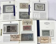 Banknoten
Lots
Lots Banknoten allgemein
Schöne Abo-Sammlung (MDM) auf Text-Blättern "Historische Banknoten" ab 1898. Dabei deutsche Reichsbanknoten...