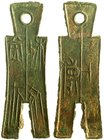 CHINA und Südostasien
China
Chou-Dynastie 1122-255 v. Chr
Bronze-Spatenmünze, Typ Dang Jin ca. 350/250 v.Chr. Pei Bi Dang Jin/Shi Huo. zeno.ru 1887...
