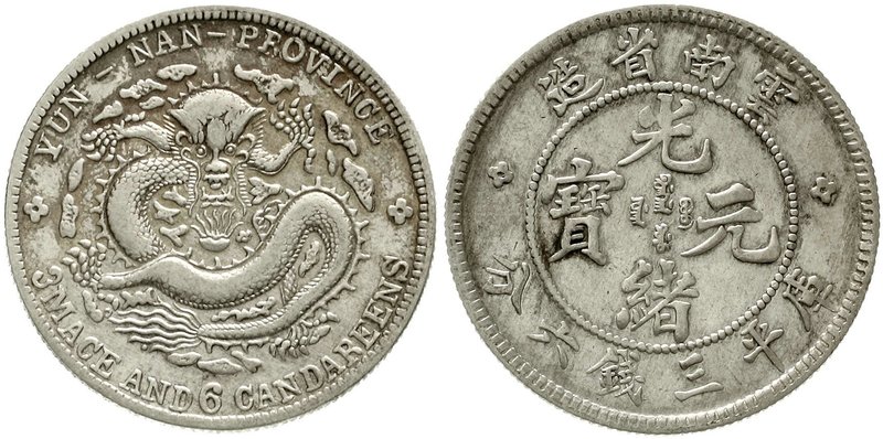 CHINA und Südostasien
China
Qing-Dynastie. De Zong, 1875-1908
1/2 Dollar (1/2...