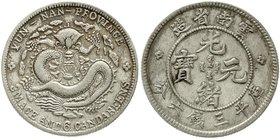 CHINA und Südostasien
China
Qing-Dynastie. De Zong, 1875-1908
1/2 Dollar (1/2 Yuan) o.J., geprägt 1907 Provinz Yunnan.
sehr schön