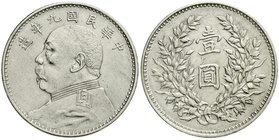 CHINA und Südostasien
China
Republik, 1912-1949
Dollar (Yuan) Jahr 9 = 1920, Präsident Yuan Shih-kai.
vorzüglich