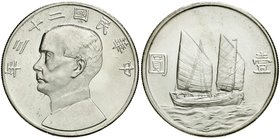 CHINA und Südostasien
China
Republik, 1912-1949
Dollar (Yuan) Jahr 22 = 1933. prägefrisch/fast Stempelglanz, selten in dieser Erhaltung