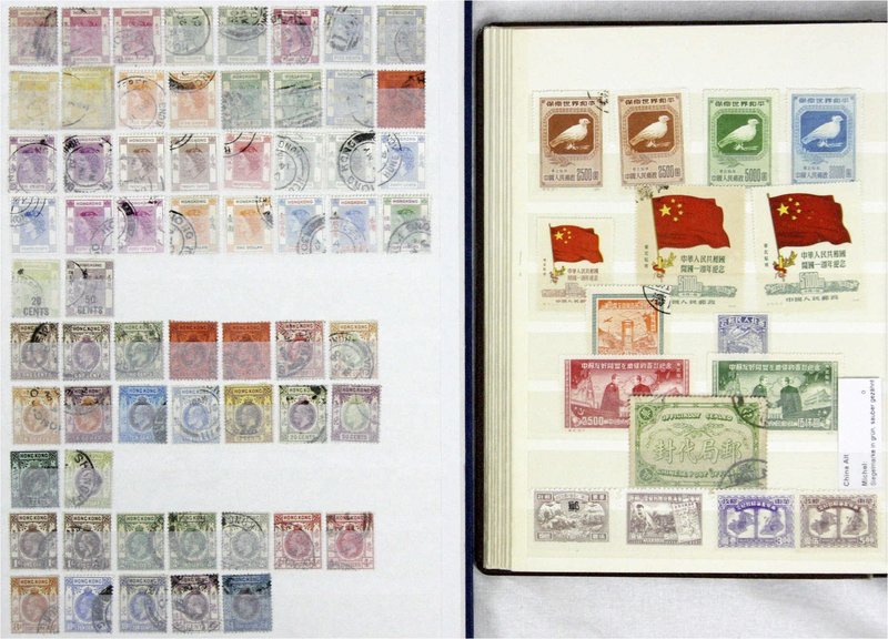 CHINA und Südostasien
China
Briefmarken
2 Alben mit ca. 850 Marken aus China,...