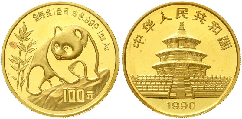 CHINA und Südostasien
China
Volksrepublik, seit 1949
100 Yuan Panda GOLD 1990...