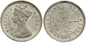 CHINA und Südostasien
Hongkong
Victoria, 1860-1901
10 Cents 1886. vorzüglich/Stempelglanz