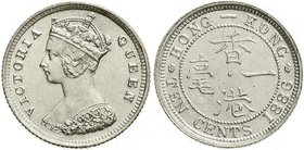 CHINA und Südostasien
Hongkong
Victoria, 1860-1901
10 Cents 1886. fast Stempelglanz